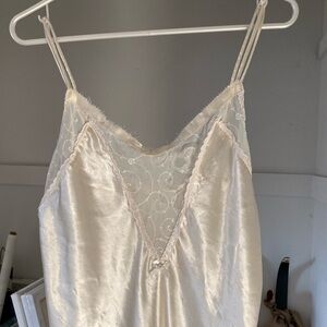 Satin silky lace ivory slip size Medium